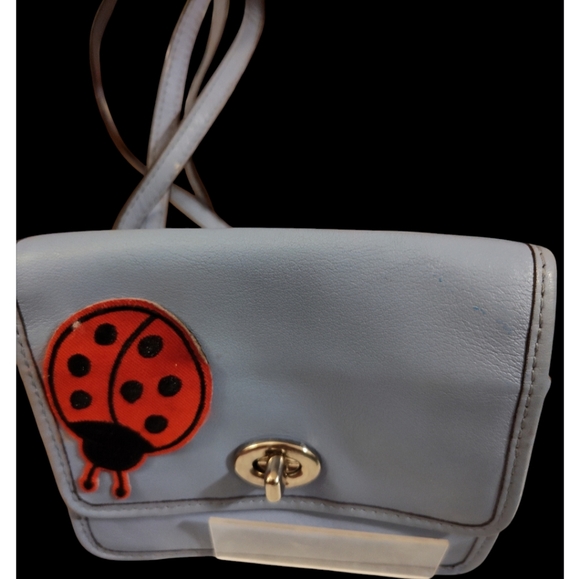 Coach Legacy Leather Mini XB 48005 Periwinkle Blue Crossbody Bag Tag Customized - Picture 9 of 9